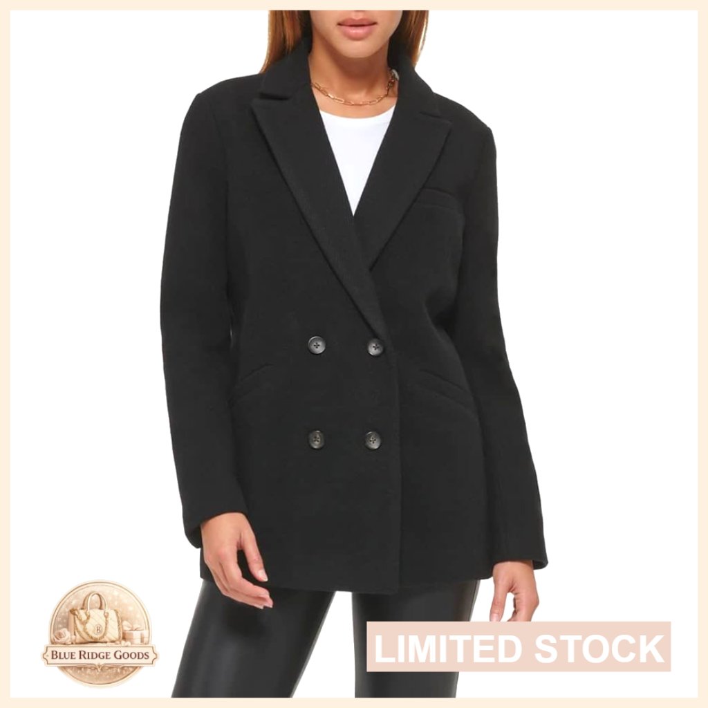 Classic Wool Blend Blazer Double Breasted Chic Elegant Wedding Formal Wear